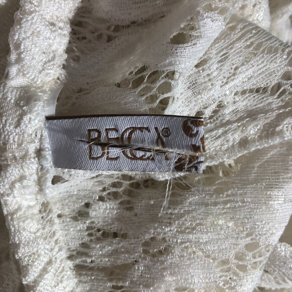 Becca Rebecca Virtue Cream Paisley Lace Swim Cover Up Pants Medium - Picture 6 of 7